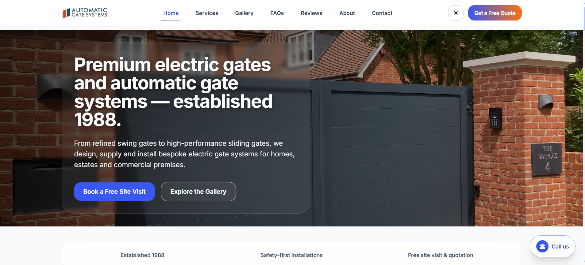 Automatic Gate Systems service platform preview