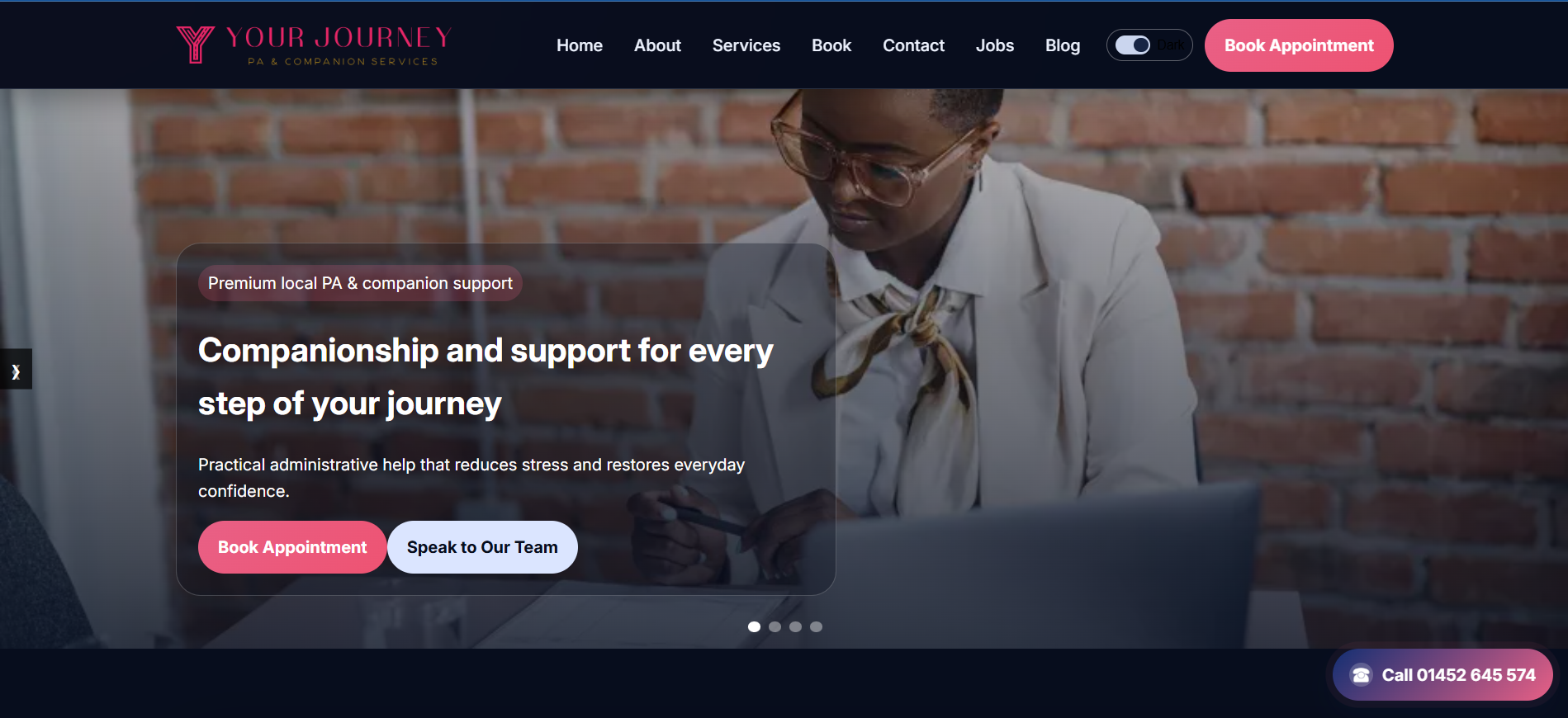Your Journey PA Services website preview